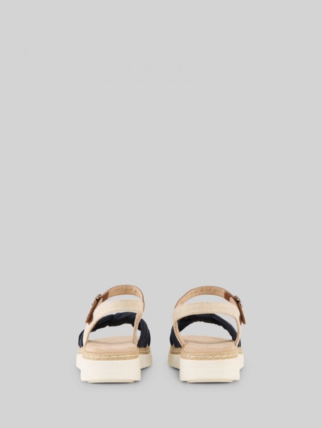 Tom Tailor Sandalen mit Bast-Details - Navy Tom Tailor Sandalen mit Bast-Details - Navy