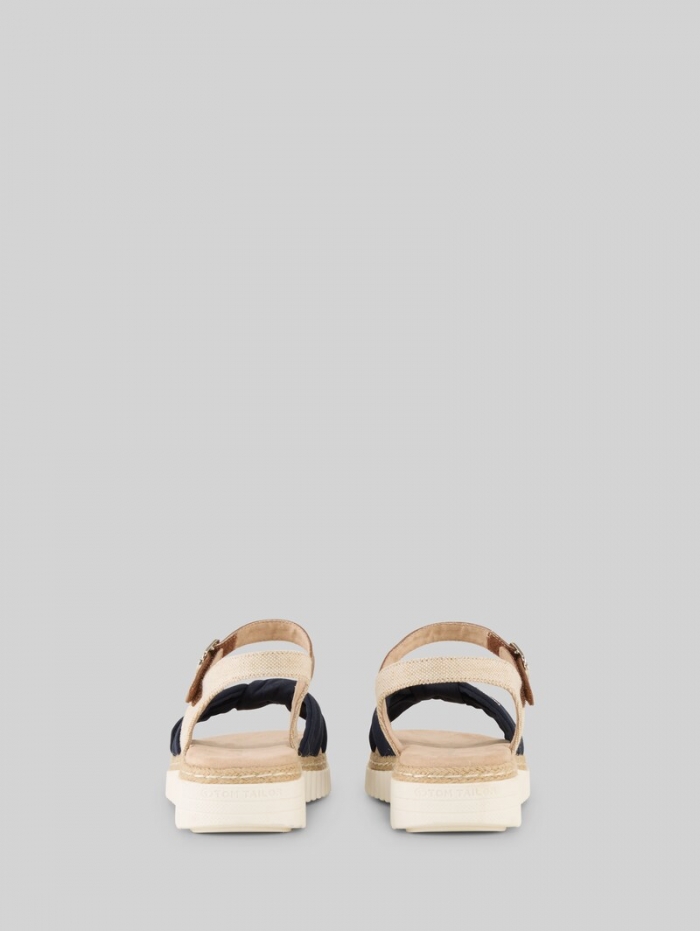 Tom Tailor Sandalen mit Bast-Details - Navy Tom Tailor Sandalen mit Bast-Details - Navy