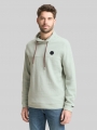 Tom Tailor Snood Langarmshirt mit Logo-Badge - Soft Greyish Green