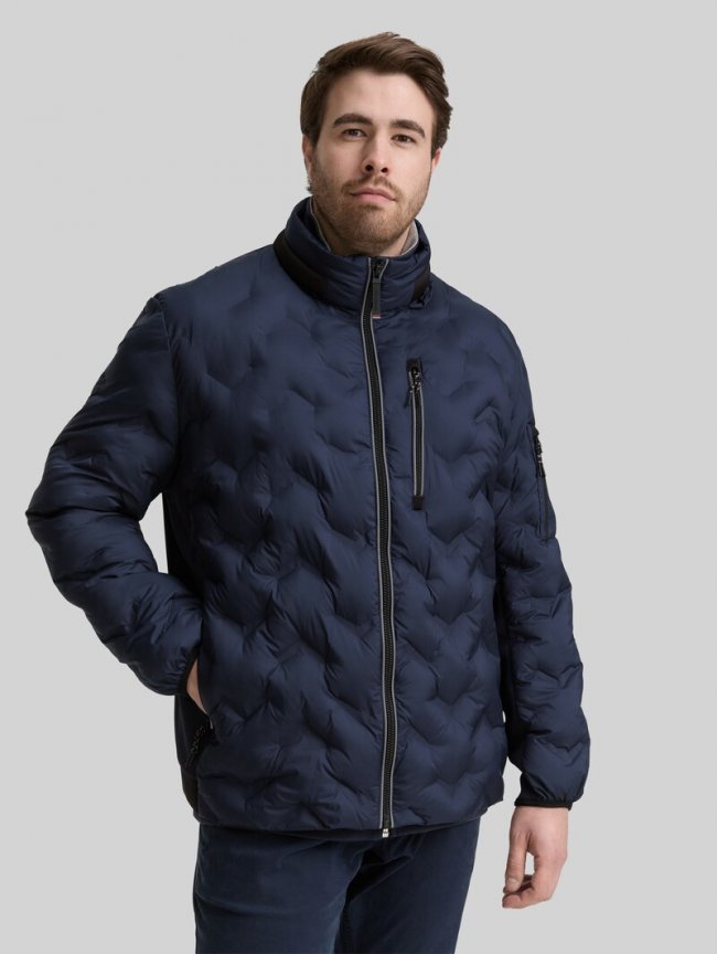 Tom Tailor Plus Size - Hybrid Lightweight Steppjacke mit verstaubarer Kapuze - Sky Captain Blue Tom Tailor Plus Size - Hybrid Lightweight Steppjacke mit verstaubarer Kapuze - Sky Captain Blue