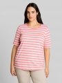 Tom Tailor Plus Size - T-Shirt mit Stickerei - Pink White Stripe Tom Tailor Plus Size - T-Shirt mit Stickerei - Pink White Stripe