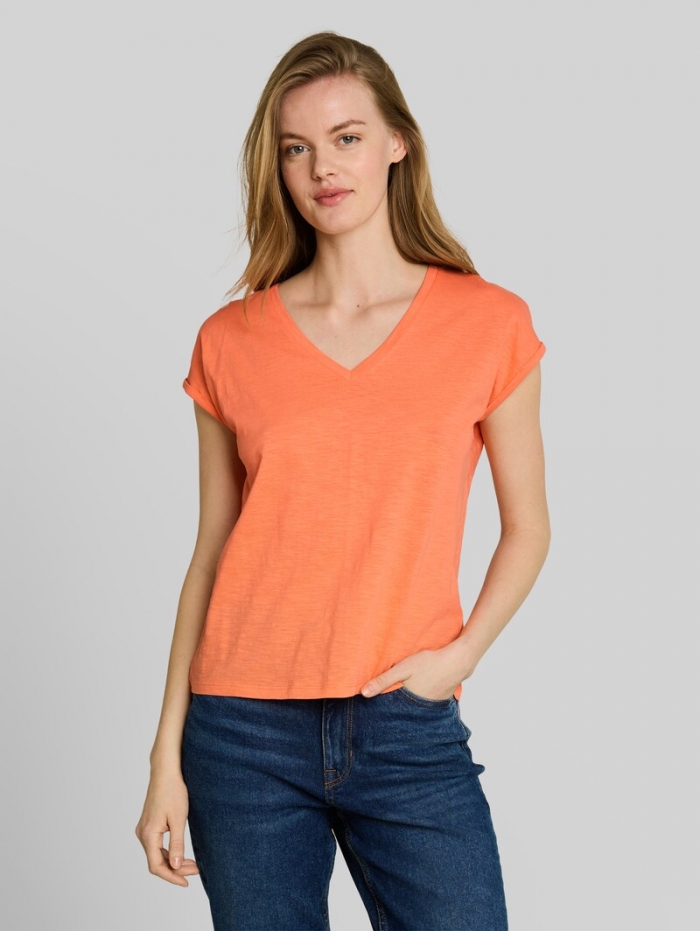 Tom Tailor T-Shirt aus Baumwolle - Bright Coral Tom Tailor T-Shirt aus Baumwolle - Bright Coral
