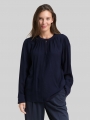 Tom Tailor Crinkle Bluse mit Raffungen - Sky Captain Blue Tom Tailor Crinkle Bluse mit Raffungen - Sky Captain Blue