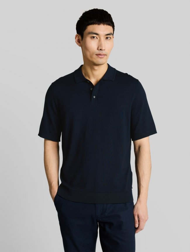 Tom Tailor Strickpullover mit Polokragen - Sky Captain Blue Tom Tailor Strickpullover mit Polokragen - Sky Captain Blue