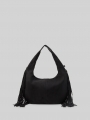 Tom Tailor TTDEYANIRA Beuteltasche mit Fransen - Schwarz / Black Tom Tailor TTDEYANIRA Beuteltasche mit Fransen - Schwarz / Black