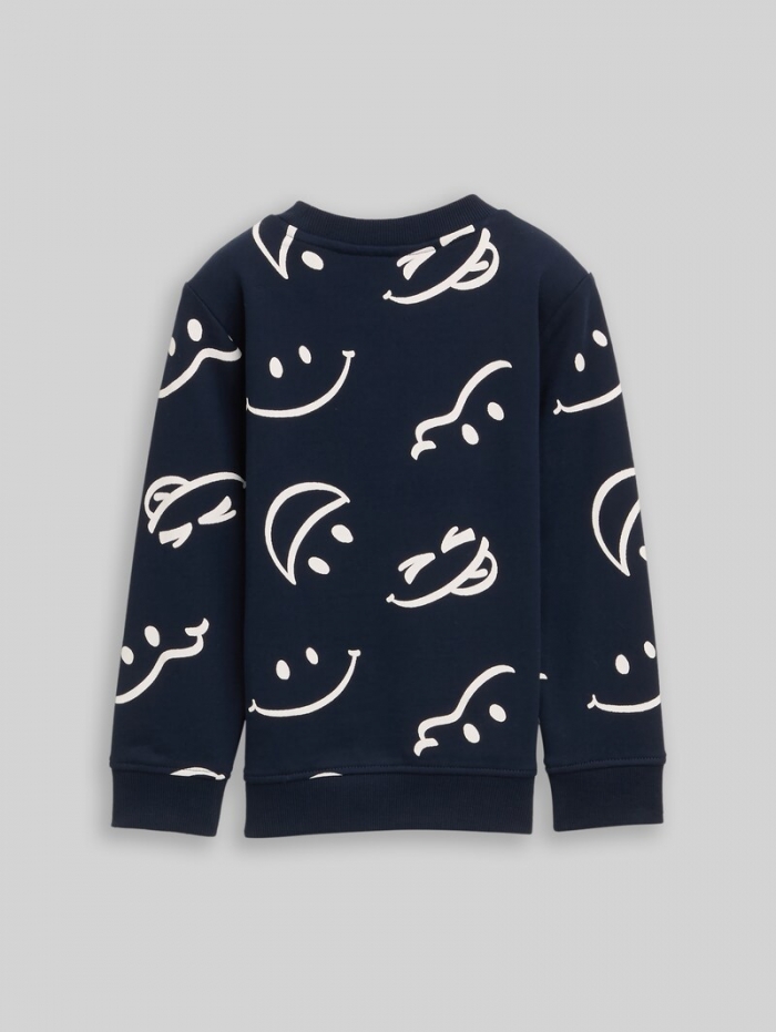 Tom Tailor Sweatshirt mit Allover-Print - Happy Glow In The Dark Design Tom Tailor Sweatshirt mit Allover-Print - Happy Glow In The Dark Design