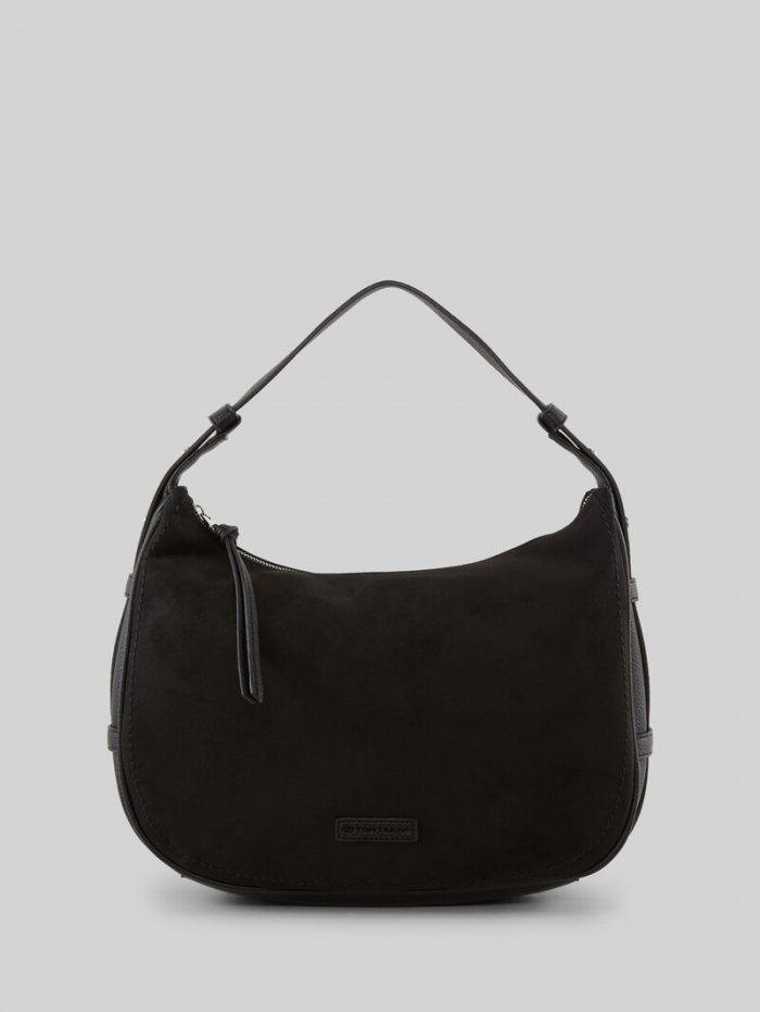 Tom Tailor TTLYSA M Schultertasche in Velourleder-Optik - Schwarz / Black Tom Tailor TTLYSA M Schultertasche in Velourleder-Optik - Schwarz / Black