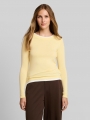 Tom Tailor Cosy Langarmshirt in 2-in-1-Optik - Soft Vanilla Yellow Melange