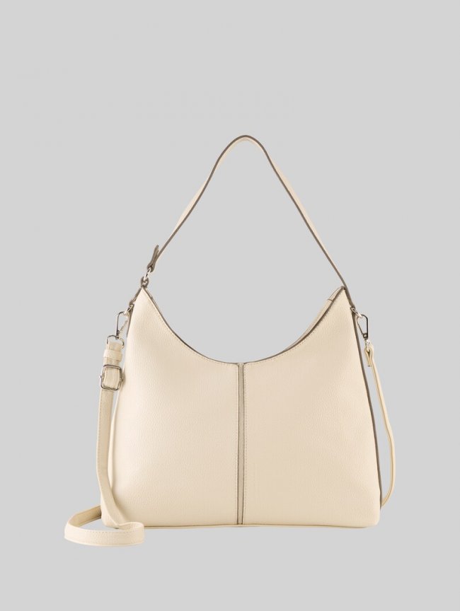 Tom Tailor TTJEMA M Beuteltasche mit Ziernaht - Off White / Off White Tom Tailor TTJEMA M Beuteltasche mit Ziernaht - Off White / Off White