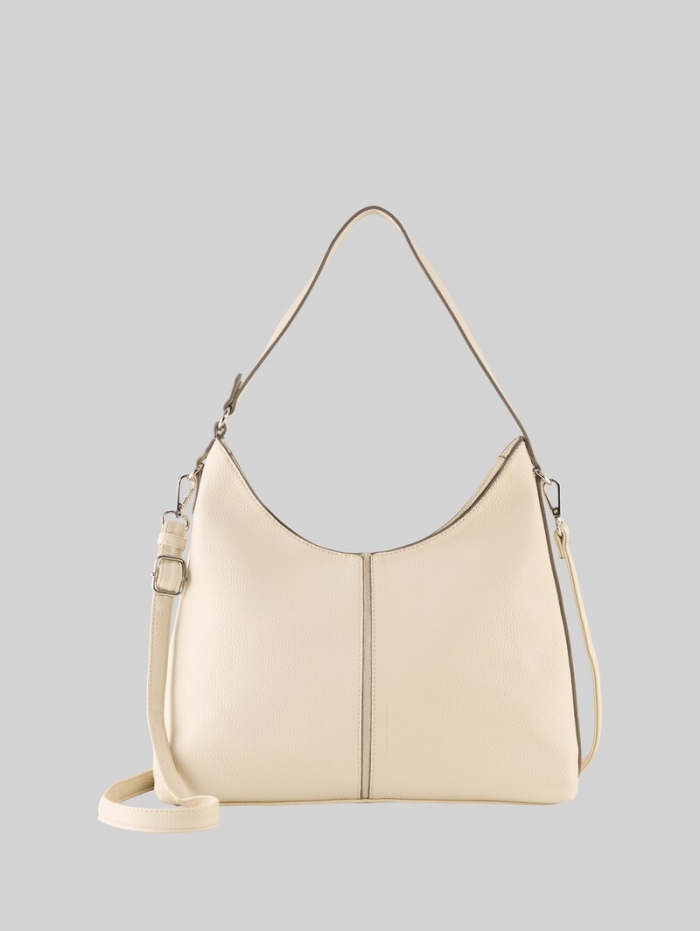 Tom Tailor TTJEMA M Beuteltasche mit Ziernaht - Off White / Off White Tom Tailor TTJEMA M Beuteltasche mit Ziernaht - Off White / Off White