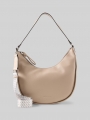 Tom Tailor TTTATIANA Beutelatsche mit gemustertem Webriemen - Taupe / Taupe Tom Tailor TTTATIANA Beutelatsche mit gemustertem Webriemen - Taupe / Taupe