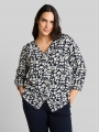Tom Tailor Plus Size - Bluse aus Viskose - Blue Ginkgo Minimal Tom Tailor Plus Size - Bluse aus Viskose - Blue Ginkgo Minimal