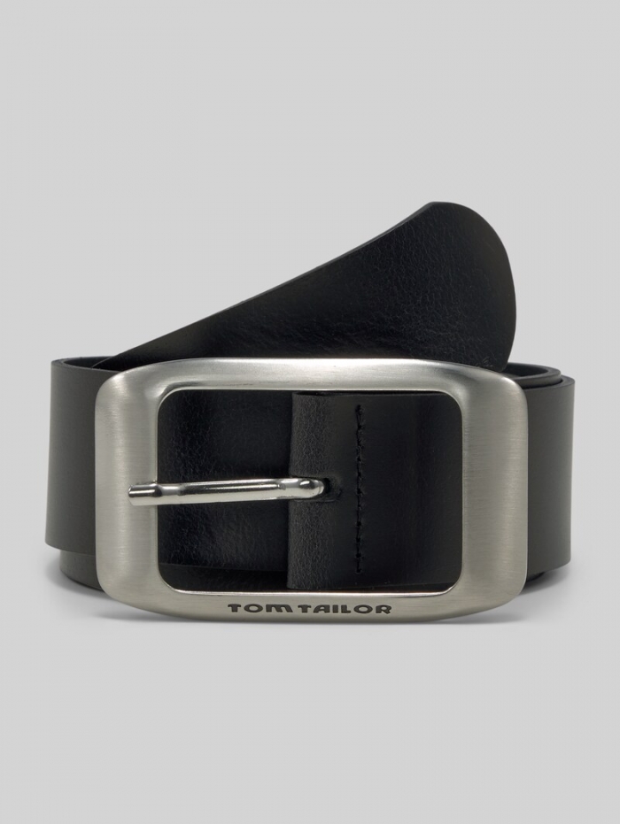 Tom Tailor TTAMY Ledergürtel mit eckiger Dornschließe - Black Uni Tom Tailor TTAMY Ledergürtel mit eckiger Dornschließe - Black Uni