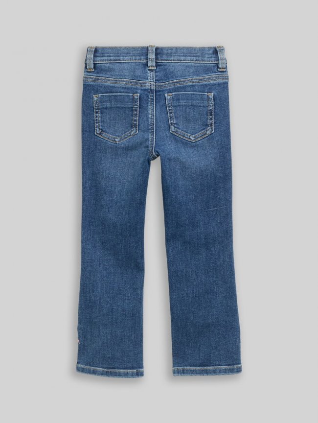 Tom Tailor Flared Jeans mit Stretch - Used Dark Stone Blue Denim Tom Tailor Flared Jeans mit Stretch - Used Dark Stone Blue Denim