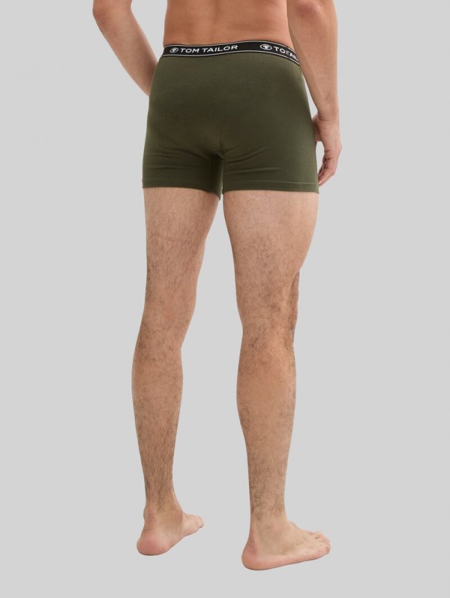 Tom Tailor Mittellange Boxershorts im 3er-Pack - Green Melange Tom Tailor Mittellange Boxershorts im 3er-Pack - Green Melange