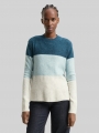 Tom Tailor Strickpullover mit Colour Blocking - Petrol Mint Beige Colorblock Tom Tailor Strickpullover mit Colour Blocking - Petrol Mint Beige Colorblock