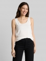 Tom Tailor Slim Fit Top mit Rundhalsausschnitt - Whisper White