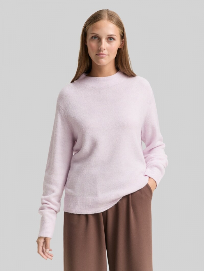 Tom Tailor Cosy Strickpullover - Lilac Fog Melange Tom Tailor Cosy Strickpullover - Lilac Fog Melange