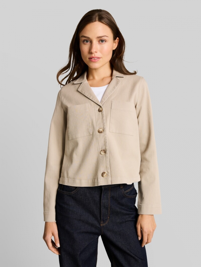 Tom Tailor Regular Fit Jacke mit Brusttaschen - Soft Taupe Grey Tom Tailor Regular Fit Jacke mit Brusttaschen - Soft Taupe Grey