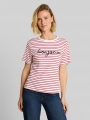 Tom Tailor T-Shirt mit Schriftzug - Red Offwhite Stripe Tom Tailor T-Shirt mit Schriftzug - Red Offwhite Stripe