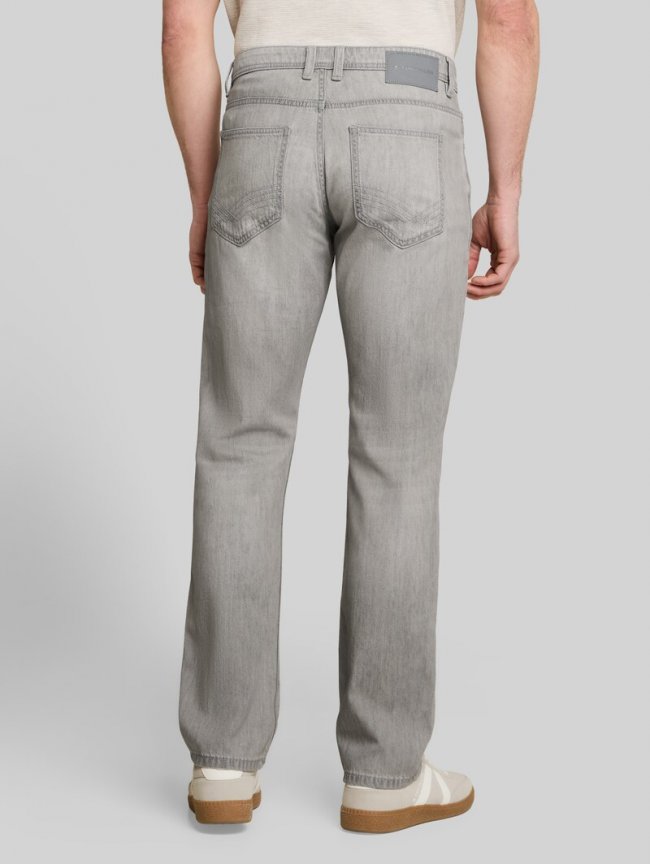 Tom Tailor TTMARVIN STRAIGHT Jeans - Used Light Stone Grey Denim Tom Tailor TTMARVIN STRAIGHT Jeans - Used Light Stone Grey Denim