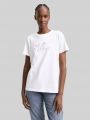 Tom Tailor Loose Fit T-Shirt mit Glitzer-Stickerei - White Tom Tailor Loose Fit T-Shirt mit Glitzer-Stickerei - White