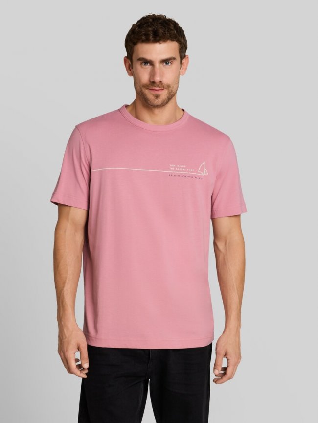 Tom Tailor T-Shirt mit Print - Dusty Rose Tom Tailor T-Shirt mit Print - Dusty Rose