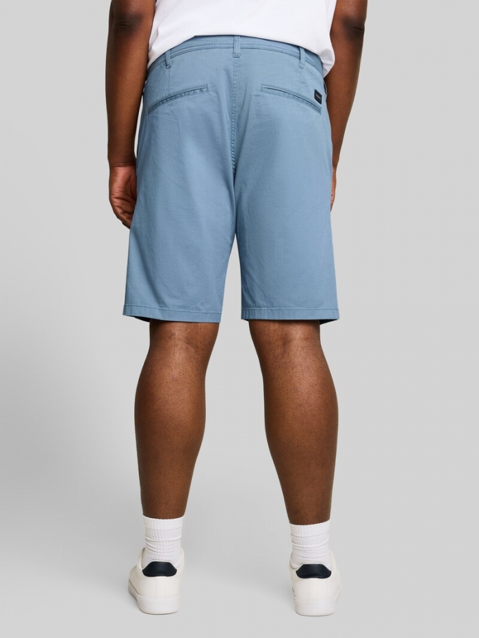 Tom Tailor Plus Size - Slim Chino Shorts - Blue Mini Geometric Print Tom Tailor Plus Size - Slim Chino Shorts - Blue Mini Geometric Print