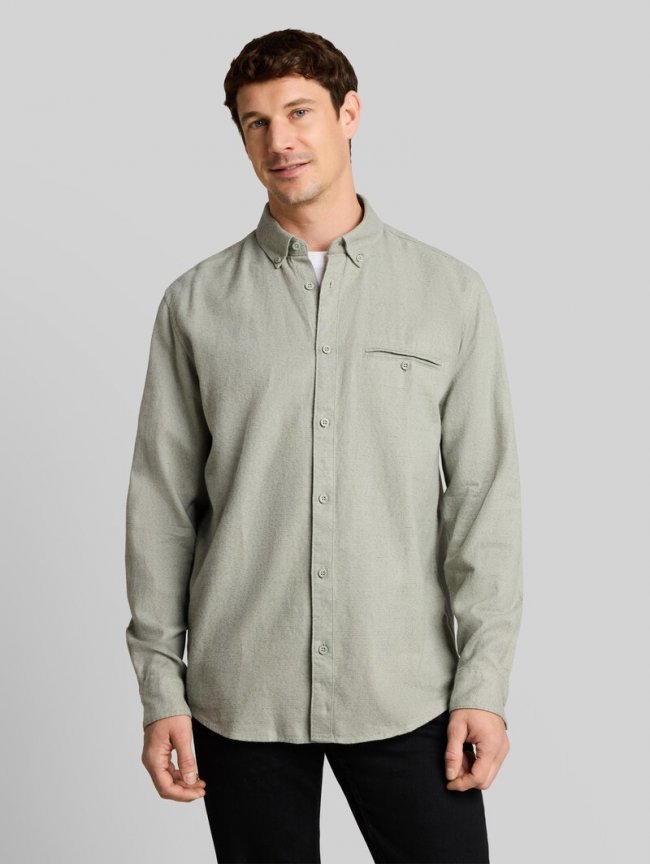 Tom Tailor Regular Fit Hemd aus Baumwolle - Mint Based Green Structure Tom Tailor Regular Fit Hemd aus Baumwolle - Mint Based Green Structure