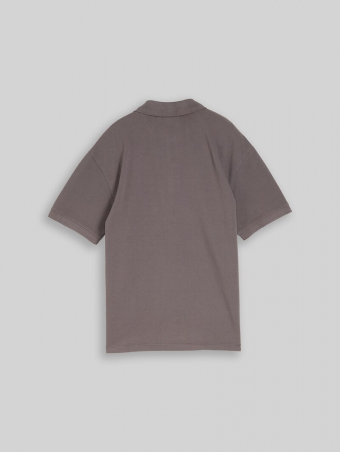 Tom Tailor Oversize Piqué Poloshirt - Dark Urban Grey Tom Tailor Oversize Piqué Poloshirt - Dark Urban Grey