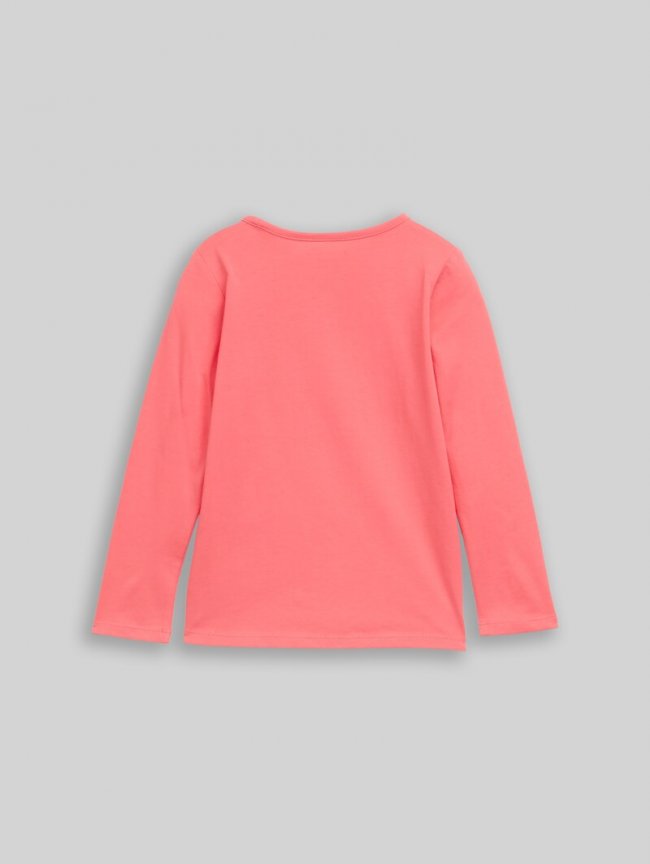 Tom Tailor Langarmshirt mit Print aus Baumwolle - Pink Dream Tom Tailor Langarmshirt mit Print aus Baumwolle - Pink Dream