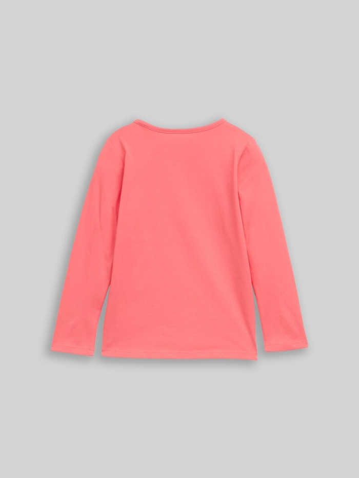 Tom Tailor Langarmshirt mit Print aus Baumwolle - Pink Dream Tom Tailor Langarmshirt mit Print aus Baumwolle - Pink Dream