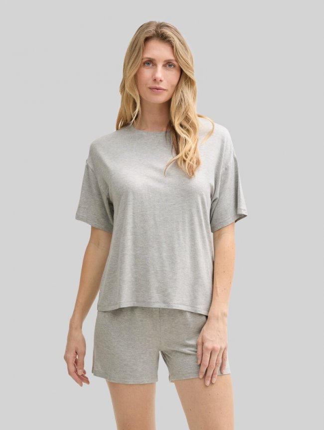 Tom Tailor Basic Pyjama-Set - Grey-medium-melange Tom Tailor Basic Pyjama-Set - Grey-medium-melange