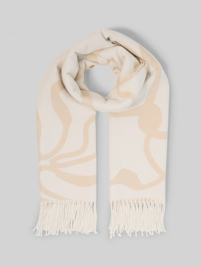 Tom Tailor Schal mit Blumenmuster - Big Abstract Off White Flower Tom Tailor Schal mit Blumenmuster - Big Abstract Off White Flower