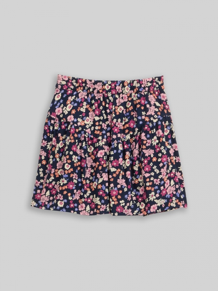 Tom Tailor Mini-Rock mit Blumenmuster - Blue Multicolor Flower Print Tom Tailor Mini-Rock mit Blumenmuster - Blue Multicolor Flower Print