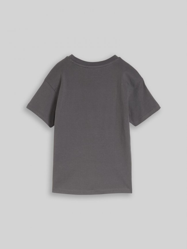 Tom Tailor Oversize T-Shirt mit Print - Dark Urban Grey Tom Tailor Oversize T-Shirt mit Print - Dark Urban Grey