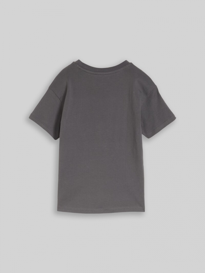 Tom Tailor Oversize T-Shirt mit Print - Dark Urban Grey Tom Tailor Oversize T-Shirt mit Print - Dark Urban Grey