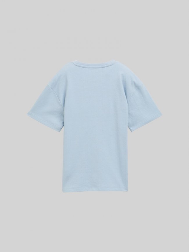 Tom Tailor Oversize T-Shirt - Soft Foggy Light Blue Tom Tailor Oversize T-Shirt - Soft Foggy Light Blue