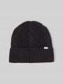 Tom Tailor Beanie Mütze mit Zopfmuster - Black