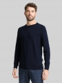 Tom Tailor Basic Strickpullover mit Rundhalsausschnitt - Sky Captain Blue