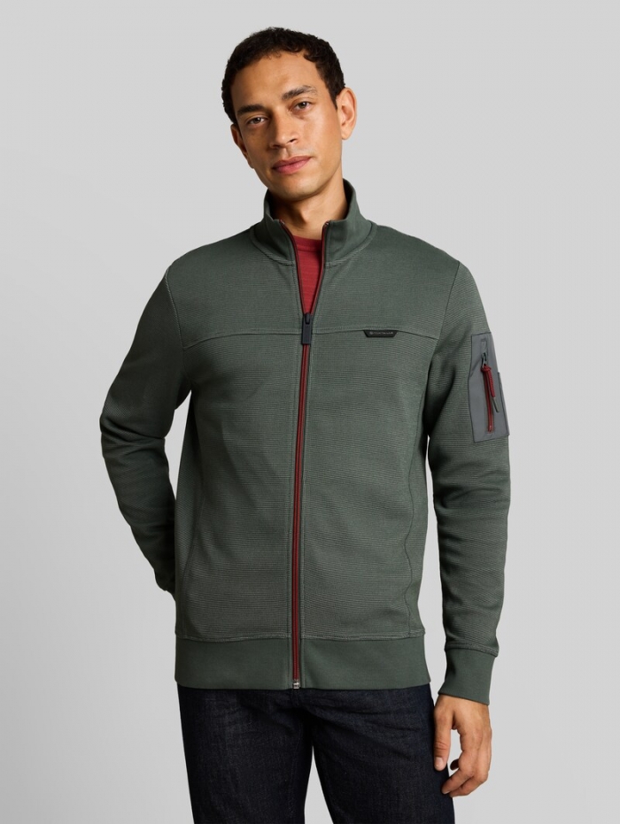 Tom Tailor Sweatjacke mit Ärmeltasche - Darkest Olive Tom Tailor Sweatjacke mit Ärmeltasche - Darkest Olive