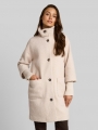 Tom Tailor Bouclé Mantel im 2-in-1-Look - Cold Beige Tom Tailor Bouclé Mantel im 2-in-1-Look - Cold Beige