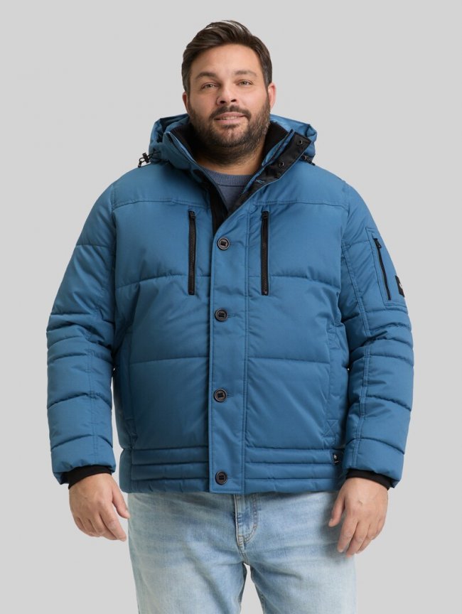 Tom Tailor Plus Size - Pufferjacke mit abnehmbarer Kapuze - Real Teal Blue Tom Tailor Plus Size - Pufferjacke mit abnehmbarer Kapuze - Real Teal Blue