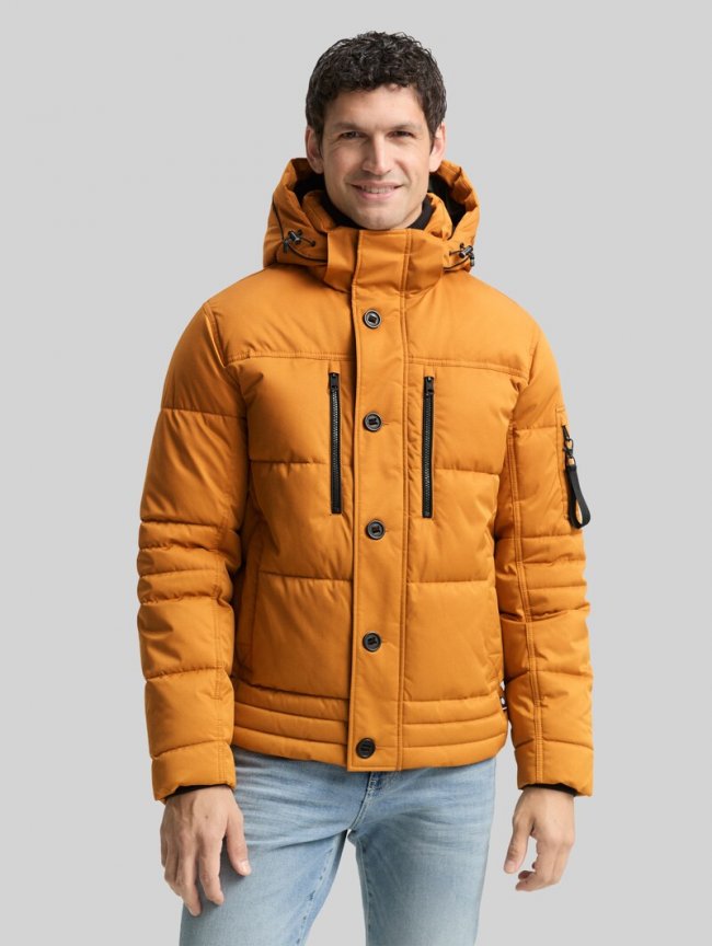Tom Tailor Puffer-Jacke mit abnehmbarer Kapuze - Peanut Butter Brown Tom Tailor Puffer-Jacke mit abnehmbarer Kapuze - Peanut Butter Brown