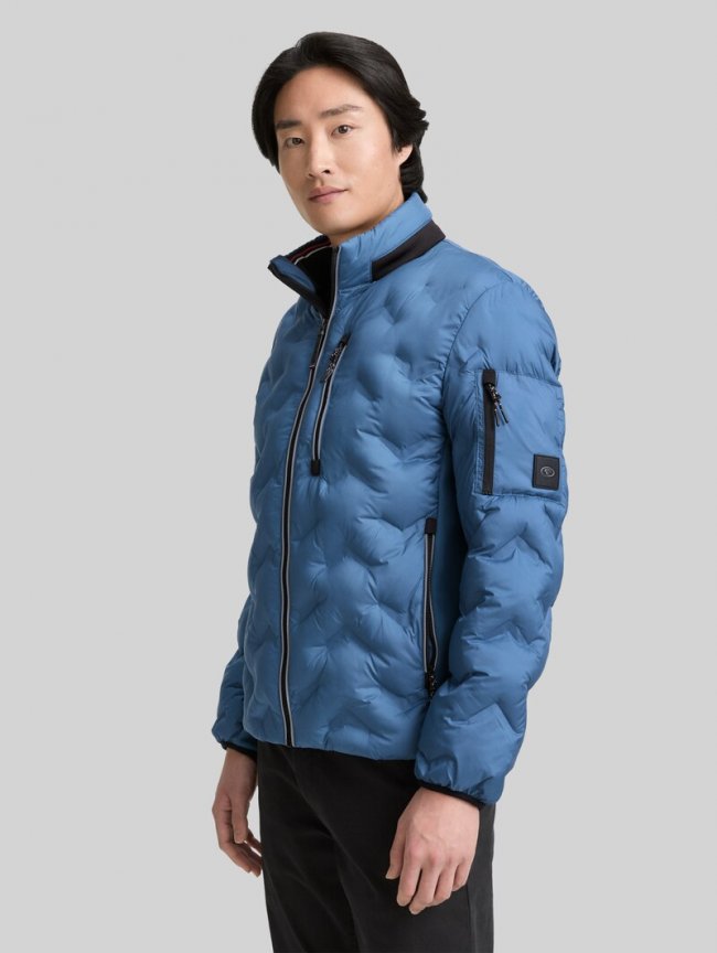 Tom Tailor Hybrid Lightweight Steppjacke mit verstaubarer Kapuze - Real Teal Blue Tom Tailor Hybrid Lightweight Steppjacke mit verstaubarer Kapuze - Real Teal Blue