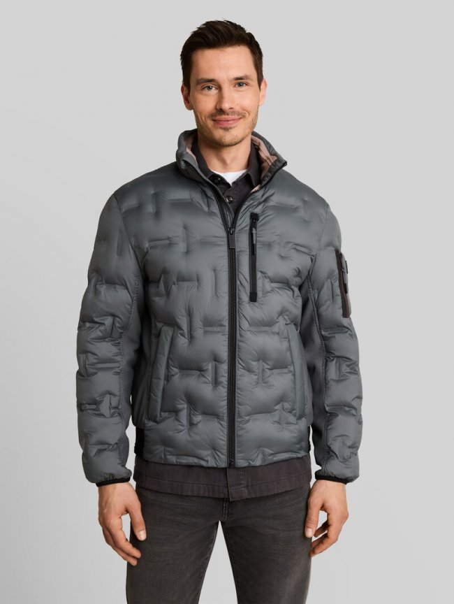 Tom Tailor Hybrid Steppjacke mit verstaubarer Kapuze - Darkest Olive Tom Tailor Hybrid Steppjacke mit verstaubarer Kapuze - Darkest Olive