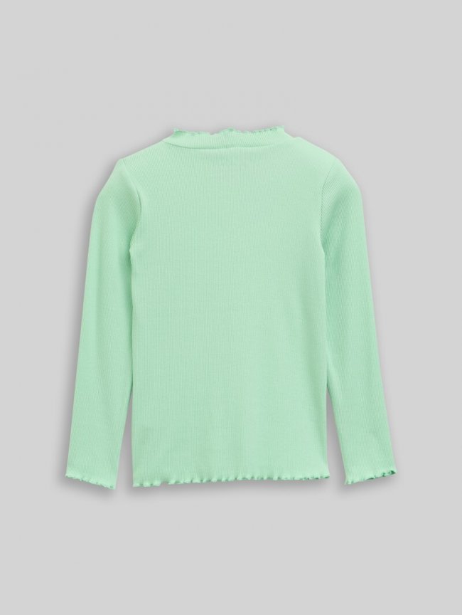 Tom Tailor Langarmshirt mit Rippstruktur - Light Garden Green Tom Tailor Langarmshirt mit Rippstruktur - Light Garden Green