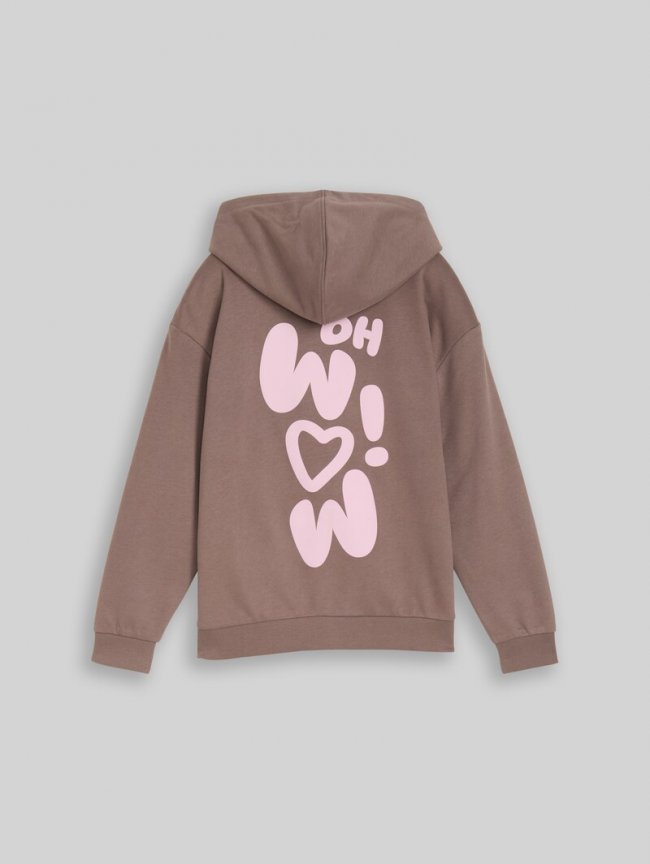 Tom Tailor Oversize Hoodie Sweatshirt mit Rückenprint - Rusty Brown Tom Tailor Oversize Hoodie Sweatshirt mit Rückenprint - Rusty Brown