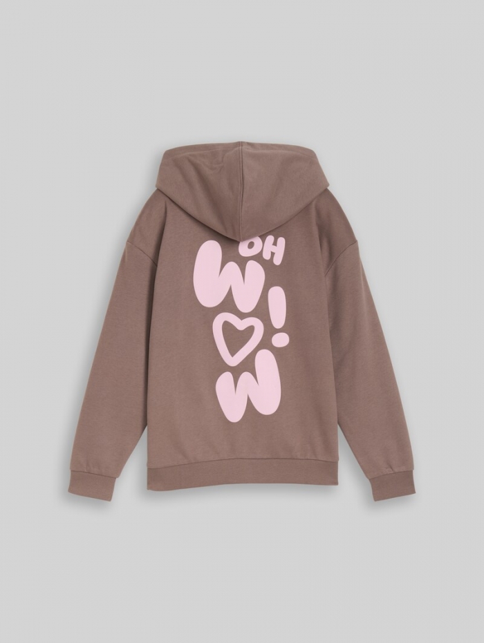 Tom Tailor Oversize Hoodie Sweatshirt mit Rückenprint - Rusty Brown Tom Tailor Oversize Hoodie Sweatshirt mit Rückenprint - Rusty Brown