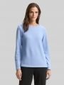 Tom Tailor Soft-Touch Sweatshirt mit Knopf-Details - Mid Blue Melange Tom Tailor Soft-Touch Sweatshirt mit Knopf-Details - Mid Blue Melange